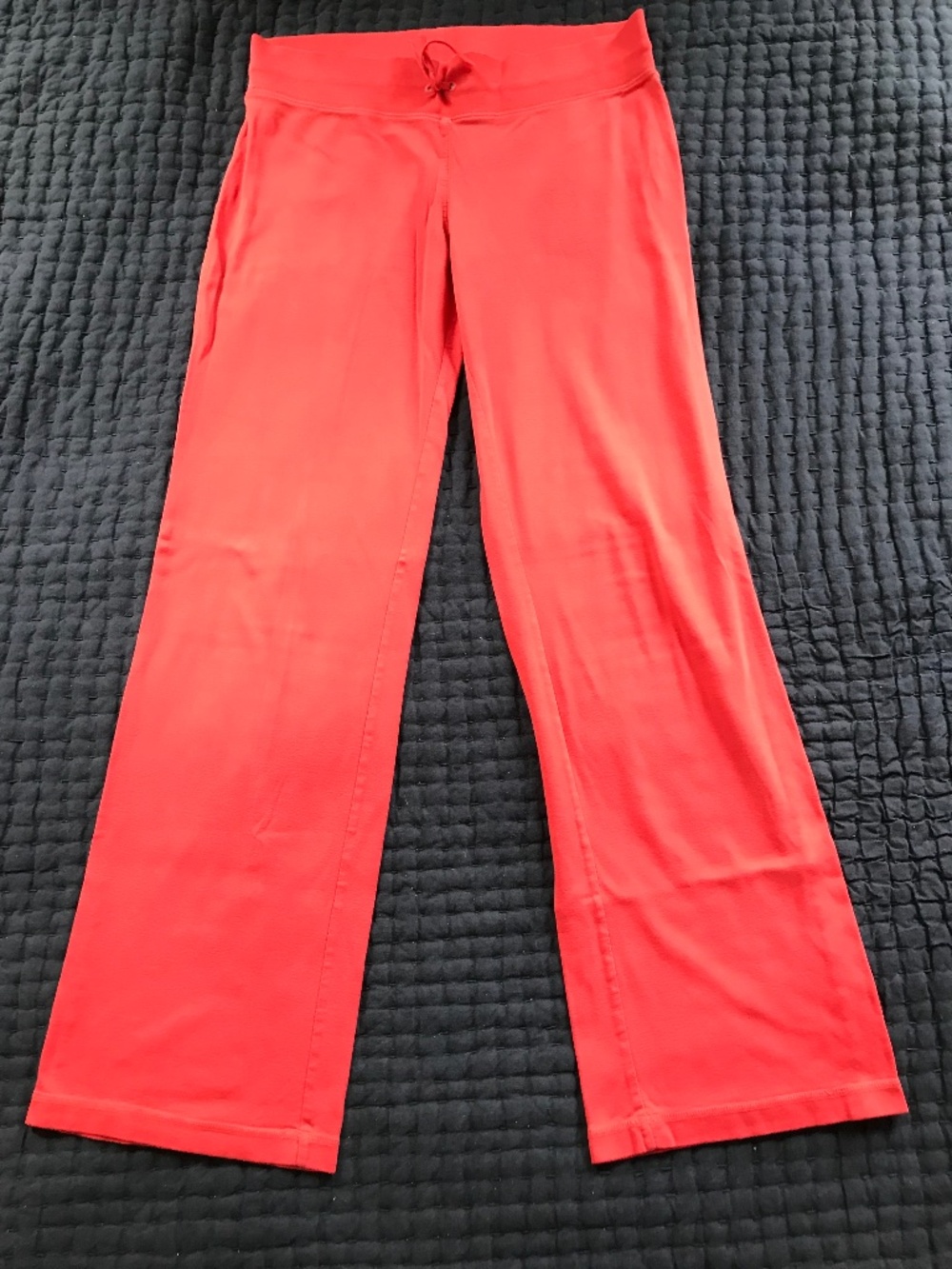 J Crew Sweatpants Boot Cut Soft Size S Drawstring Lounge Pants Red/Coral Cozy